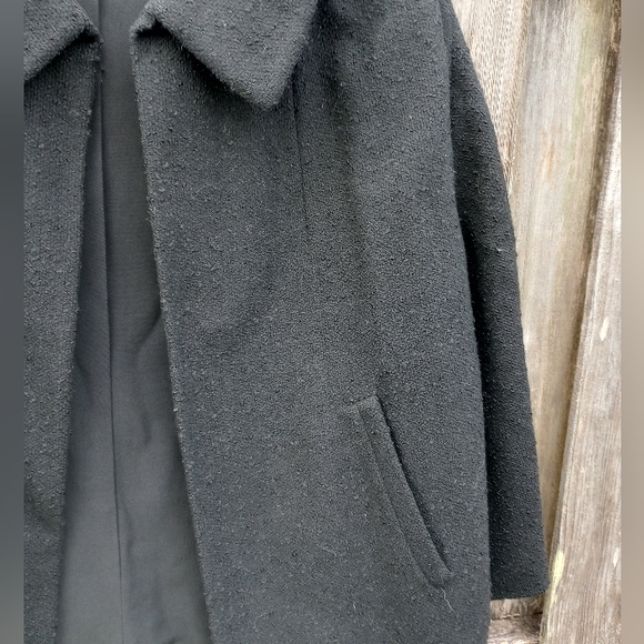 Vintage nubby black wool swing jacket with pockets from Ohrboch's Grey Room - Picture 6 of 10